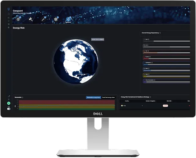 Illustrative dashboard preview for Energy Dependency Scanner